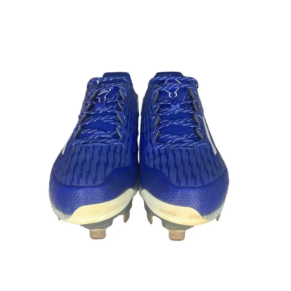 Adidas PowerAlley 3 Low Men's Cleats Size 11 Blue White Gray Lace Up